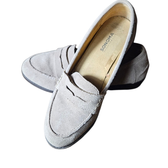 Sanoma Womens Tan Suede Loafer Size 7.5 - Picture 1 of 11